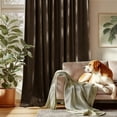 thumbnail image 3 of NICETOWN Brown Velvet Blackout Curtains 84 inch Length 2 Panels Set, Room Darkening Thermal Insulated Super Soft Vintage Luxury Heavy Drapes for Bedroom, 3 of 9