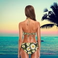 thumbnail image 4 of Dreamtimes Women Chic Cool Funny Pattern 2 Pcs Halter High Waist Padded Swimsuit, X-Large, 4 of 6