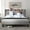 Light Gray, variant on Queen Size Upholstered Platform Bed Frame with Charging Station and Wingback Storage Headboard, Dark Gray
