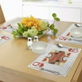 thumbnail image 4 of Ambesonne Queen Place Mats Set of 4, Playing Poker Card Deck, Standard Size, Vermilion Yellow White, 4 of 6