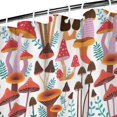 thumbnail image 3 of Colorful Mushroom Plant White Pattern Shower Curtain 36"x72" ,Bathroom Decorative Shower Curtains Set with 12 Hooks,Modern Waterproof Washable Shower Curtain, 3 of 6