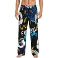 thumbnail image 2 of Goofa Football Printed Soft Pajama Pants for Men, Wide Leg Comfy Casual Lounge Yoga Pants-Large, 2 of 9