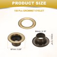 thumbnail image 2 of Uxcell 4mm/5/32" Metal Eyelets, Eyelets and Grommets Kit for DIY Project, Bronze 150 Pcs, 2 of 7