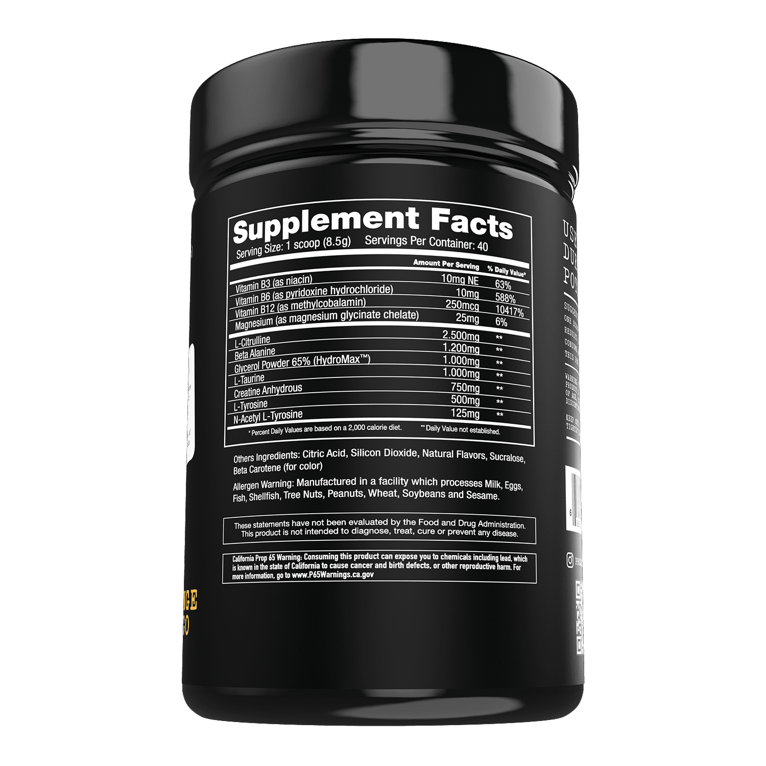 Project 1 Nutrition AMP-NOX Pre-Workout & Protein Powder, Orange Mango Flavor, 40 Servings