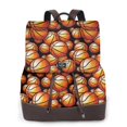 thumbnail image 1 of Balery Vintage Basketball Mochila de Cuero para Mujeres, Gran Capacidad, Bolsa de Viaje Multifuncional, Mochila de Cuero y Bolsa de Hombro para Mujeres, 1 of 4
