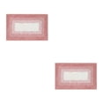 thumbnail image 4 of Yuarrent Alfombra de baño geométrica sin hilos sueltos y agarres fuertes Alfombra de baño de poliéster de textura Rosa 40 * 60 cm Rosa 40*60cm 2Conjunto, 4 of 6