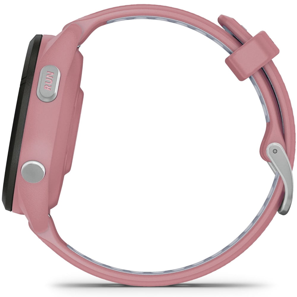 Garmin 010-02810-05 Forerunner 265S GPS Smartwatch, Light Pink/Whitestone Bundle with Workout Cooling Sport Towel + Deco Essentials Wearable Commuter Front & Rear Safety Light