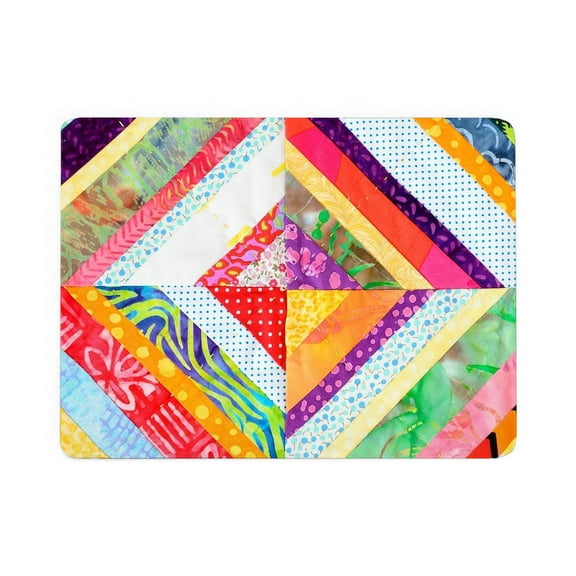 CafePress - Primitive Western Country Patchwork Quilt Image - Large Sherpa Fleece Throw Blanket 80" x 60"