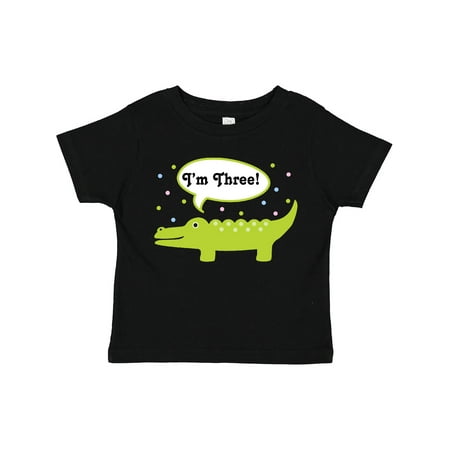 

Inktastic 3rd Birthday Alligator I m Three Gift Toddler Boy or Toddler Girl T-Shirt