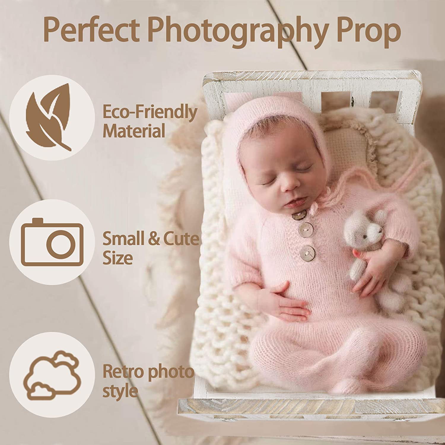 Posing Props Wooden Bed Mallify Newborn Photography Bed Baby Photography Prop Bed 