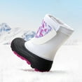 thumbnail image 5 of DREAM PAIRS Kids Snow Boots Boys & Girls Winter Waterproof Mid-Calf Outdoor Warm Shoes Black/White/Purple Camo Size 4, 5 of 6
