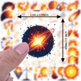 thumbnail image 4 of Fiery Stickers Sun Galaxy Stickers Energy Stickers Light Fire Stickers for Notebooks Laptops Guitar, 4 of 5