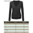 thumbnail image 6 of Made by Johnny Women's Keep It Classic V Neck Cardigan XXL CHARCOAL, 6 of 6