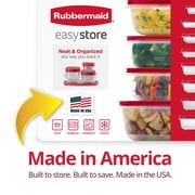 Rubbermaid EasyStore Medium Rectangle Containers, 18-Piece Set, Food Storage Containers, Food Storage Containers with Lids