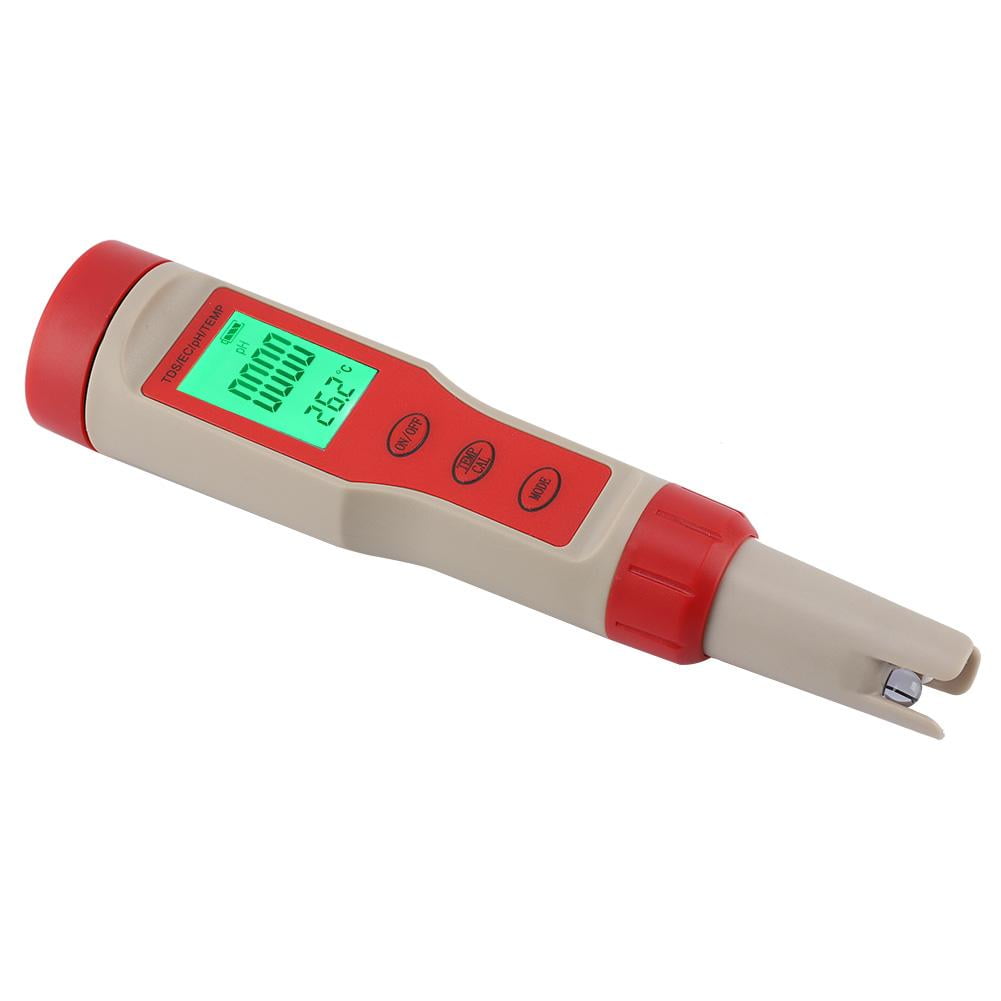 4in1 Digital LCD Water Quality Tester Pen PH/TDS/EC/TEMP Meter Detector Portable 