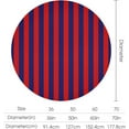 thumbnail image 2 of Round Table Cloth Stripe Red Blue Tablecloths Washable Table Cover for Kitchen Dinning Party Tabletop Modern Decoration,70inch, 2 of 8
