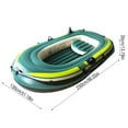 thumbnail image 3 of Peahefy Green PVC Inflatable Three Person Rowing Air Boat Fishing Drifting Diving Tool,Inflatable Fishing Boat, 3 of 8