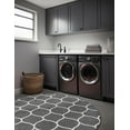 thumbnail image 4 of Unique Loom Trellis Frieze Collection Area Rug - Rounded (7' Round Dark Gray/Ivory), 4 of 7