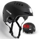 thumbnail image 1 of Casco de bicicleta DKONI con luces LED recargable por USB negro, 1 of 7