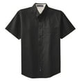 thumbnail image 5 of Yellow Rooster Men's Short Sleeve Easy Care Shirt Black/Light Stone XS, 5 of 6