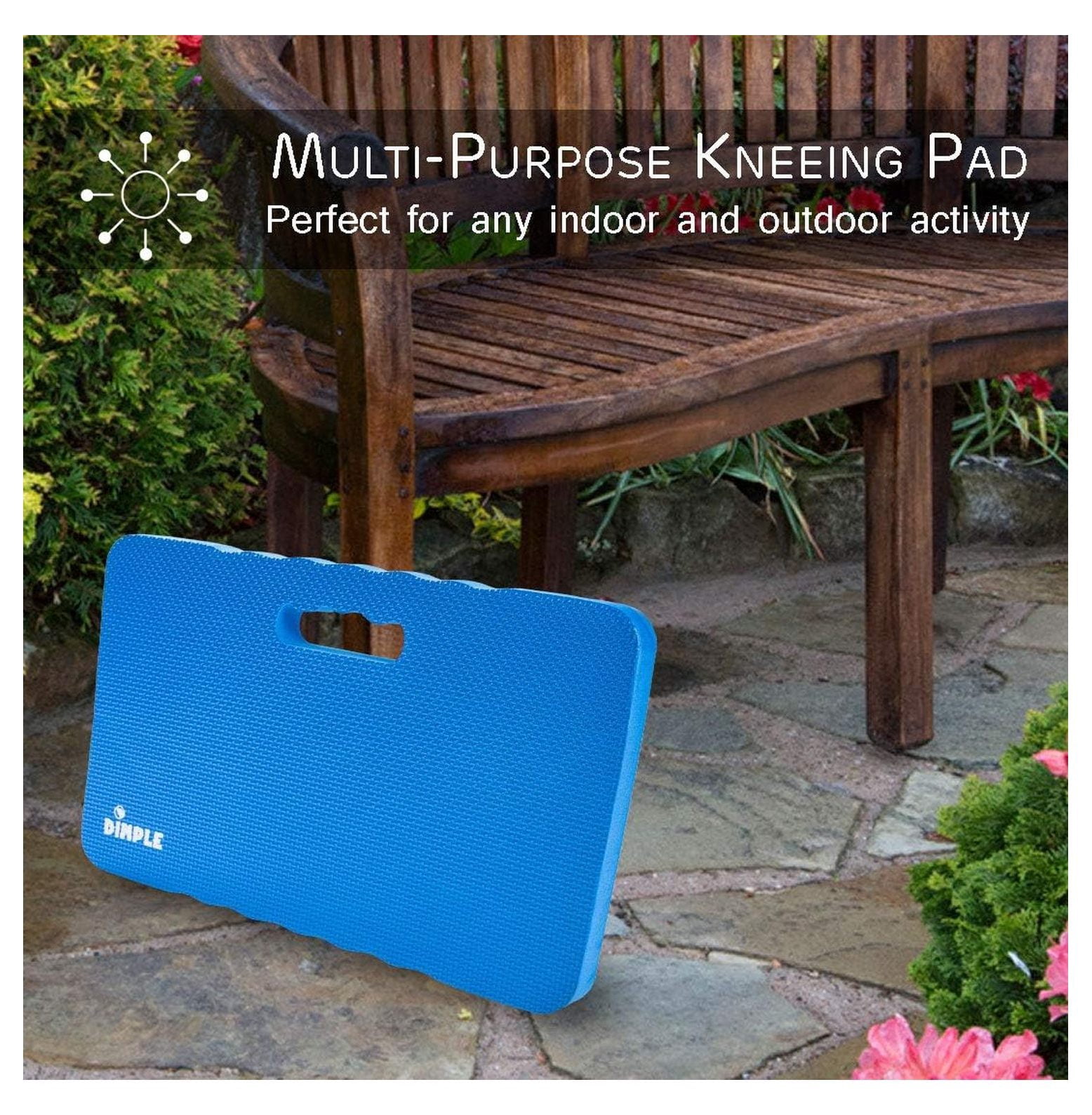 Thick Kneeling Pad | Garden Pad for Gardening | Kneeling Pad for Work | Garden & Bathtub Kneeler for Baby Bath | Kneeling Mat for Exercise & Yoga (XL) 17.8 x 11, Thickest 1-½"(2 Pack, Blue)