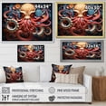 thumbnail image 4 of Designart "Coral Octopus peaceful Submersion III" Animals Canvas Wall Art, 4 of 5