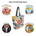 thumbnail image 7 of FORMRS Womens Canvas Tote Bag with Zipper Inner Pocket Shoulder Handbag, Red Flowers Pattern, 7 of 7