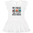 thumbnail image 3 of Inktastic My Uncle Still Plays with Trains Girls Toddler Dress, 3 of 5