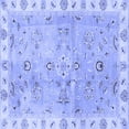 thumbnail image 1 of Ahgly Company Indoor Square Oriental Blue Traditional Area Rugs, 6' Square, 1 of 4