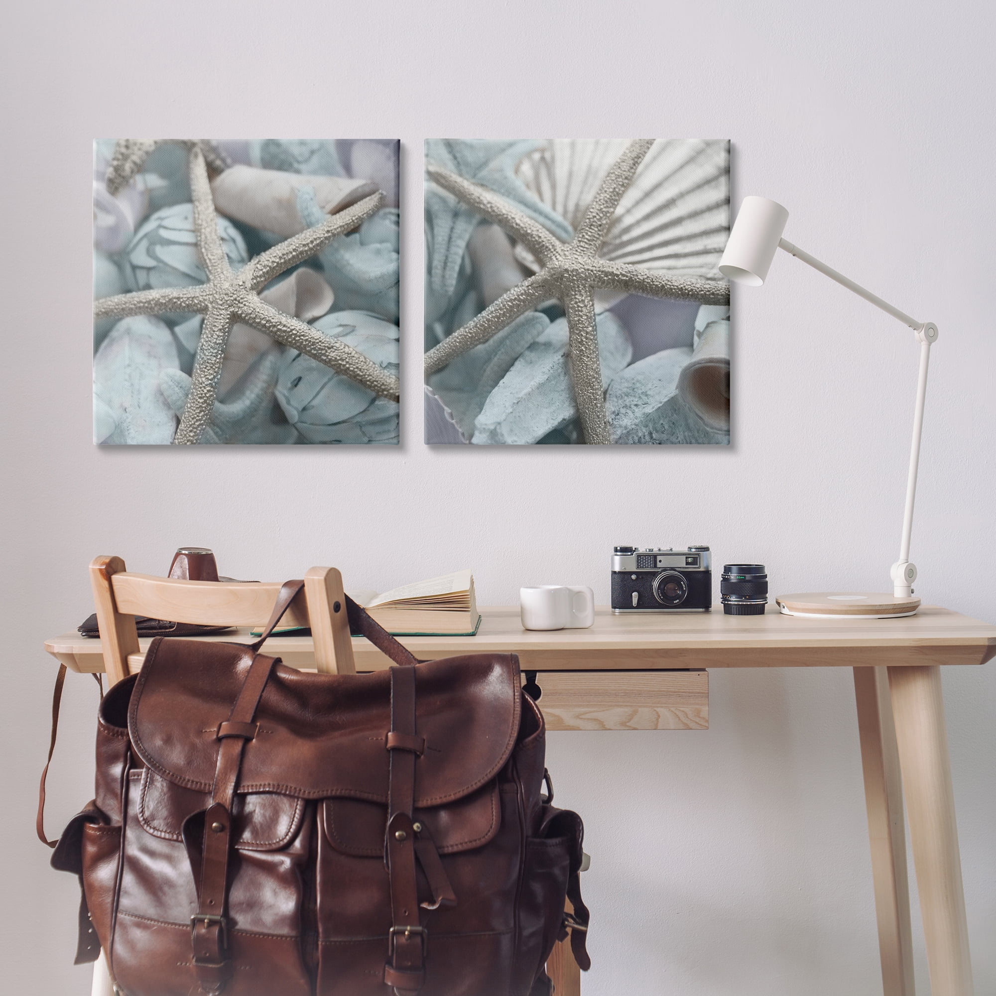 Stupell Industries Dry Distressed Starfish Nautical & Beach Photography Wrapped Canvas Art Print Wall Art, 24 x 24, Set of 2