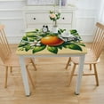 thumbnail image 3 of BANET Rectangle Tablecloth Fresh Orange Tropical Citrus Fruit Modern Table Cloth Picnic Vinyl Fabric Linen Table Cover for Kitchen Dining Room Party Decor White, 3 of 7
