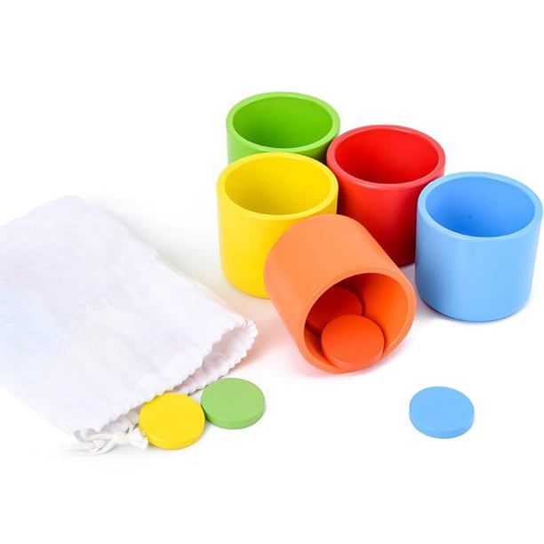 Tazas De Clasificación A Juego, Juguetes De Reconocimiento De Color, Juguete Educativo De Clasificación Y Conteo, Juguete De Aprendizaje De Color Preescolar Para Niños Guardurnaity FN005523-00