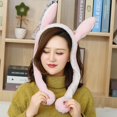 thumbnail image 4 of Plush Ear Moving Jumping Hat Cute Fluffy Cap Soft Warm Headwear Bunny Hat Christmas Holiday Party Gift Comfort Valentine's Day and Easter Hats(Purple), 4 of 4