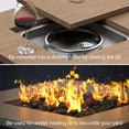 thumbnail image 6 of Legacy Heating 28" Square 50000 BTU Propane Fire Pit Table with Lid & Lava Rocks, Flame-Out Protection,Wood Grain Black, 6 of 8