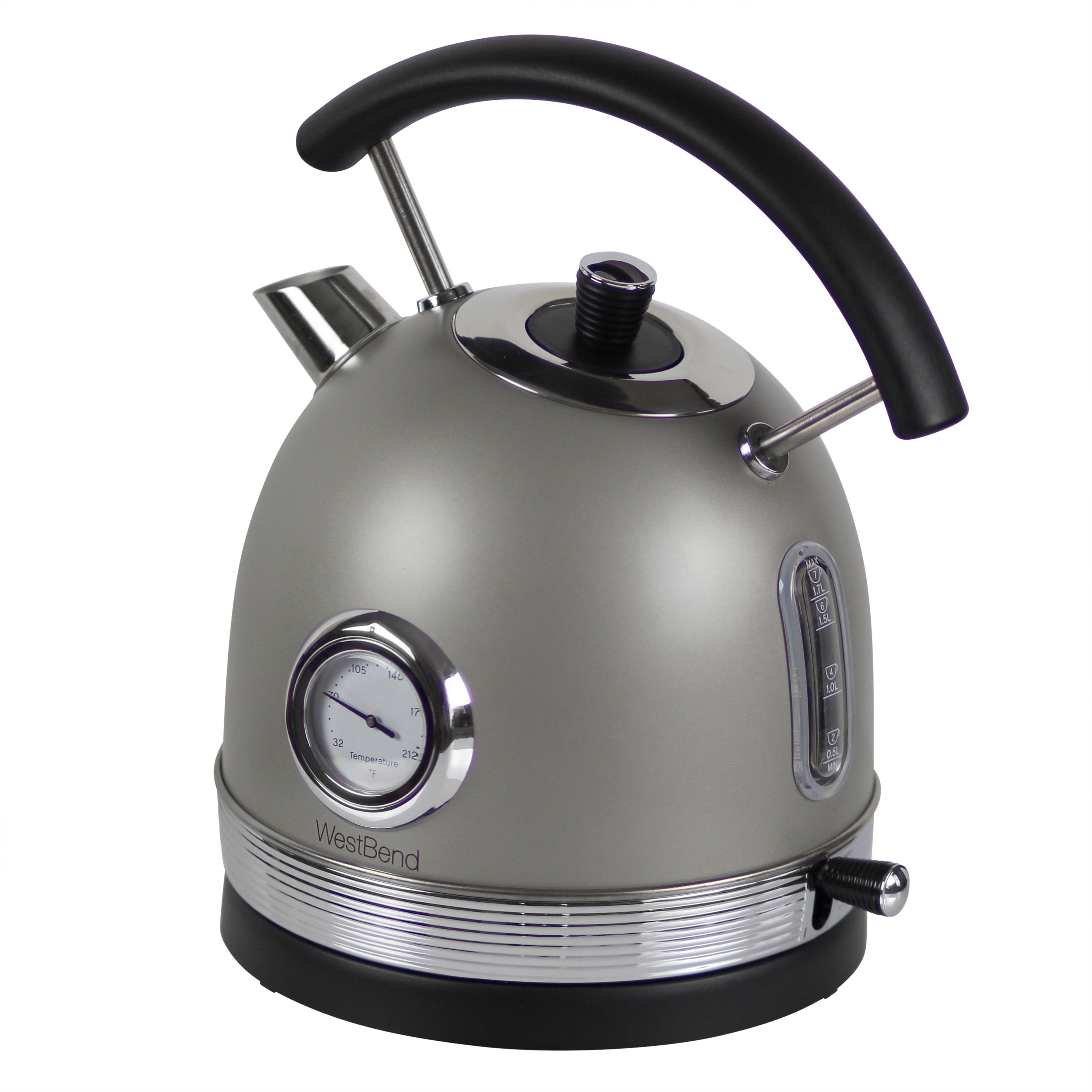 Krups 1.5L Cool Touch Stainless Steel Electric Kettle - Black