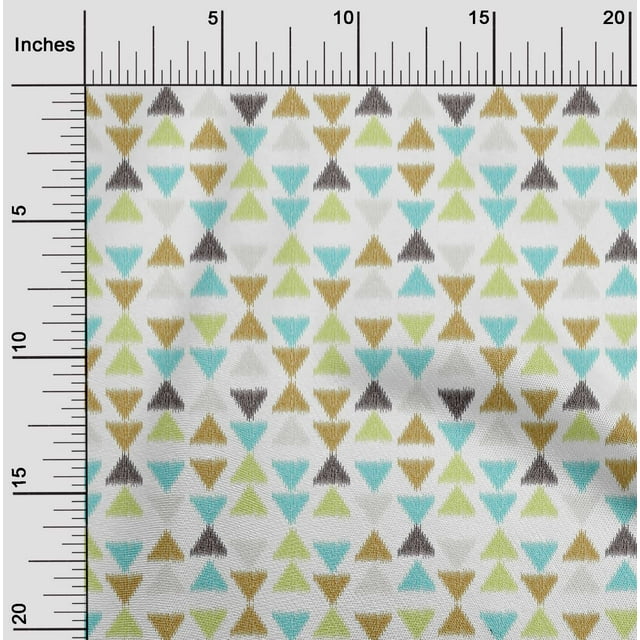 oneOone Viscose Jersey Fabric Triangle Ikat Decor Fabric Printed BTY 60 Inch Wide
