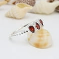 thumbnail image 2 of Earth Gems Jewelry Garnet Ring 925 Sterling Silver Gemstone Stacking Ring for Women, 2 of 2