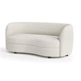 thumbnail image 2 of Srey Loveseat, 64 Inch, Modern White Boucle, Curved Kidney Shape, 2 of 5