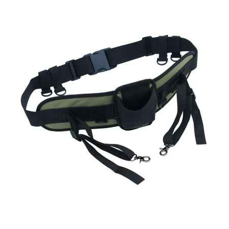 Fishing Rod Holder Adjustable Waist Belt Detachable Rod Rest Polyester Material for Saltwater Anglers