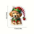 thumbnail image 3 of Dalmatian Christmas Ornament - Colorful Acrylic Hanging Decor for Tree, Car Mirror & Gifts, Pet-Themed Holiday Accents, 3 of 5