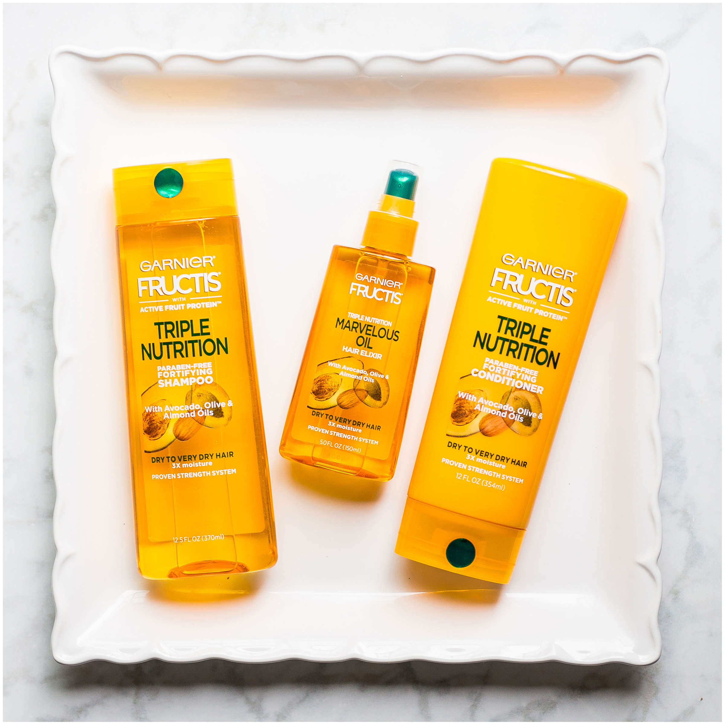 Garnier Fructis Triple Nutrition Shampoo 13 Fl Oz Walmart Com
