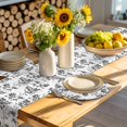 thumbnail image 4 of Black Gray Fruit Round 13 Inch Placemats Set of 8, Vintage Plant Nature Botanical Flower HeatResistant Non Slip Place Mats for Dining Table, Wipeable Braided Kitchen Table Mats for Housewarming, 4 of 9