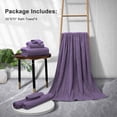 thumbnail image 4 of Smuge 4 Pack Oversized Bath Sheet Towels (35 x 70 in,DarkPurple) 600 GSM Ultra Soft Large Bath Towel Set Cozy Quick Dry Bathroom Towels Hotel Luxurious Towels, 4 of 6