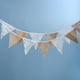 thumbnail image 4 of 3,2 m 12 banderas encaje lino Vintage fiesta boda banderín banderín decoración, 4 of 7