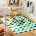 thumbnail image 3 of TOWN & COUNTRY PLAY Niko Checkmate Kid's Washable Area Rug, Soft & Plush, Safe Non-Slip Backing, Bedroom Rug, Dorm Decor, Playroom & Classroom Rugs, Green/Multi, 3'3"x5'2", 3 of 13