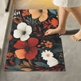 thumbnail image 2 of Yayeee Bath Rug for Bathroom Floor Non Slip Contour Fluffy Soft Absorbent Mat, 20"x24", Red Flowers Pattern, 2 of 7