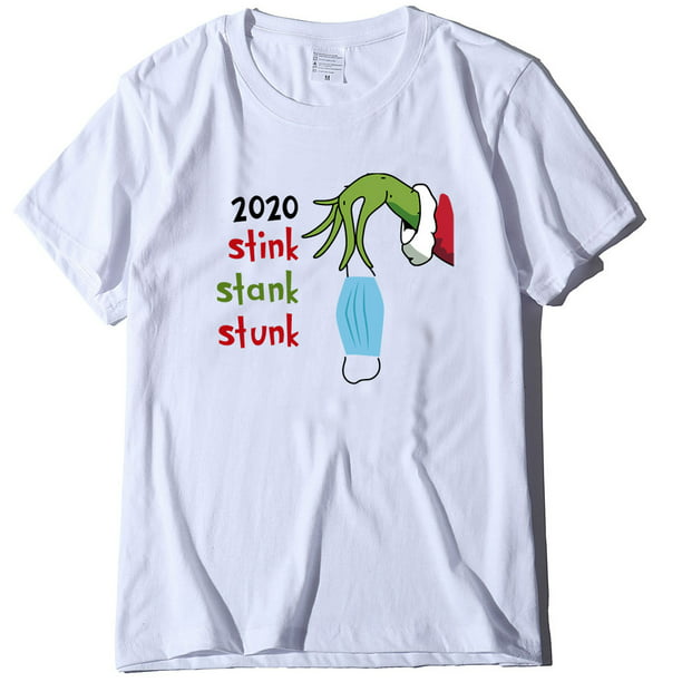 Gueuusu WALLARENEAR 2020 Stink Stank Stunk Christmas Grinch Shirts for Women Funny Xmas Tees Funny Ugly Shirt Walmart.com
