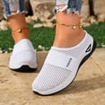 thumbnail image 2 of Rokment Women's Orthopedic Arch Support Clogs Walking Backless Sandals for Plantar Fasciitis Comfortable Breathable Mesh Tennis Non Slip Nursing Work Shoes White Size 8, 2 of 7