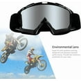 thumbnail image 2 of Motorcycle Goggles Dirt Bike Goggles Windproof ATV Dustproof Racing GogglesScratch Resistant Ski Goggles Protective Safety Glasses PU Resin (Black frame+Color lens), 2 of 7