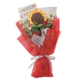 thumbnail image 1 of Ramo de punto de flores artificiales para regalo de cumpleaños con acabado ligero, color rojo Flor roja, 1 of 9